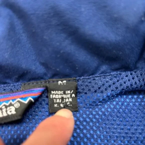 Vintage 80s 90s Patagonia Shell Hidden Hood Jacket Men's Medium Gorpcore